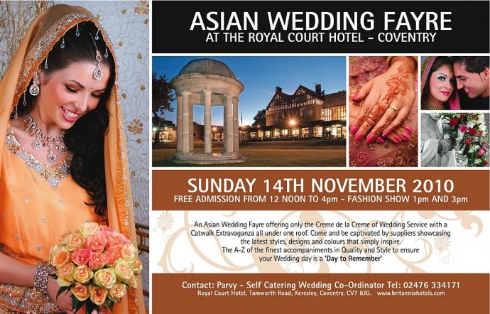 Asian Wedding Fayre At Royal Court Coventry 14th Nov