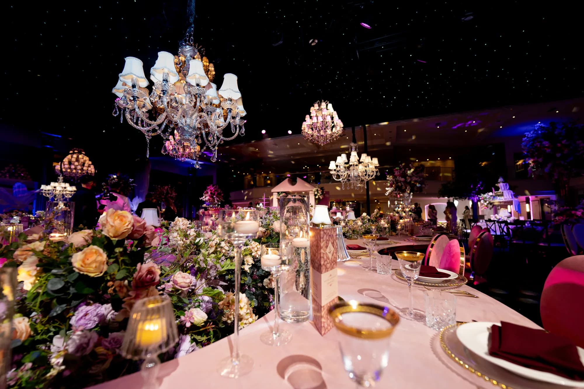 Alex and Kam's wedding reception at Dallas Burston Polo Club, full production by Kudos Music