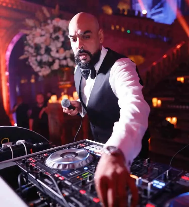 DJ Chonkx performing live at a Kudos Music wedding