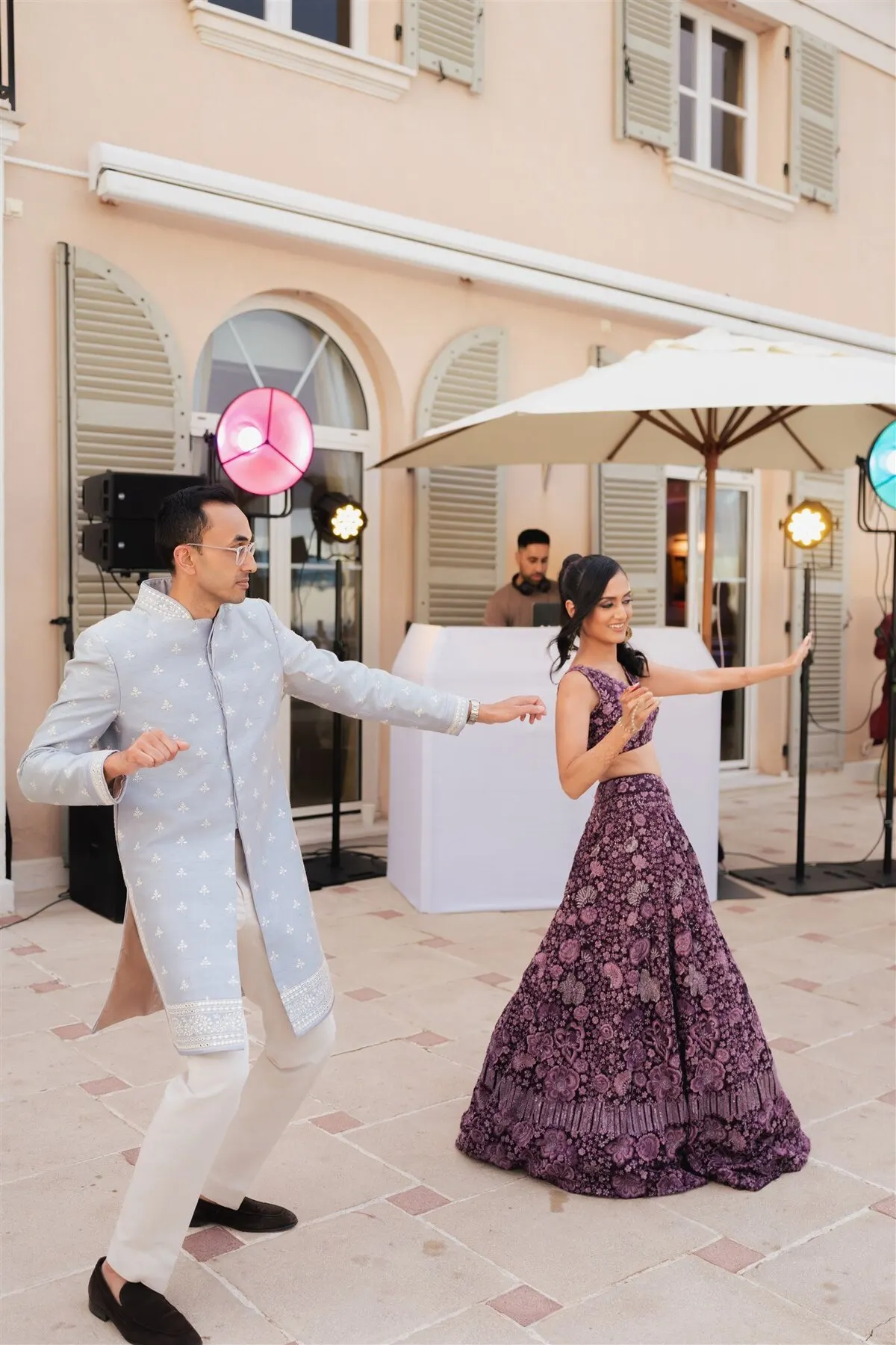 Chitra and Amogh Indian wedding in the South of France with DJ Aman K, Kudos Music