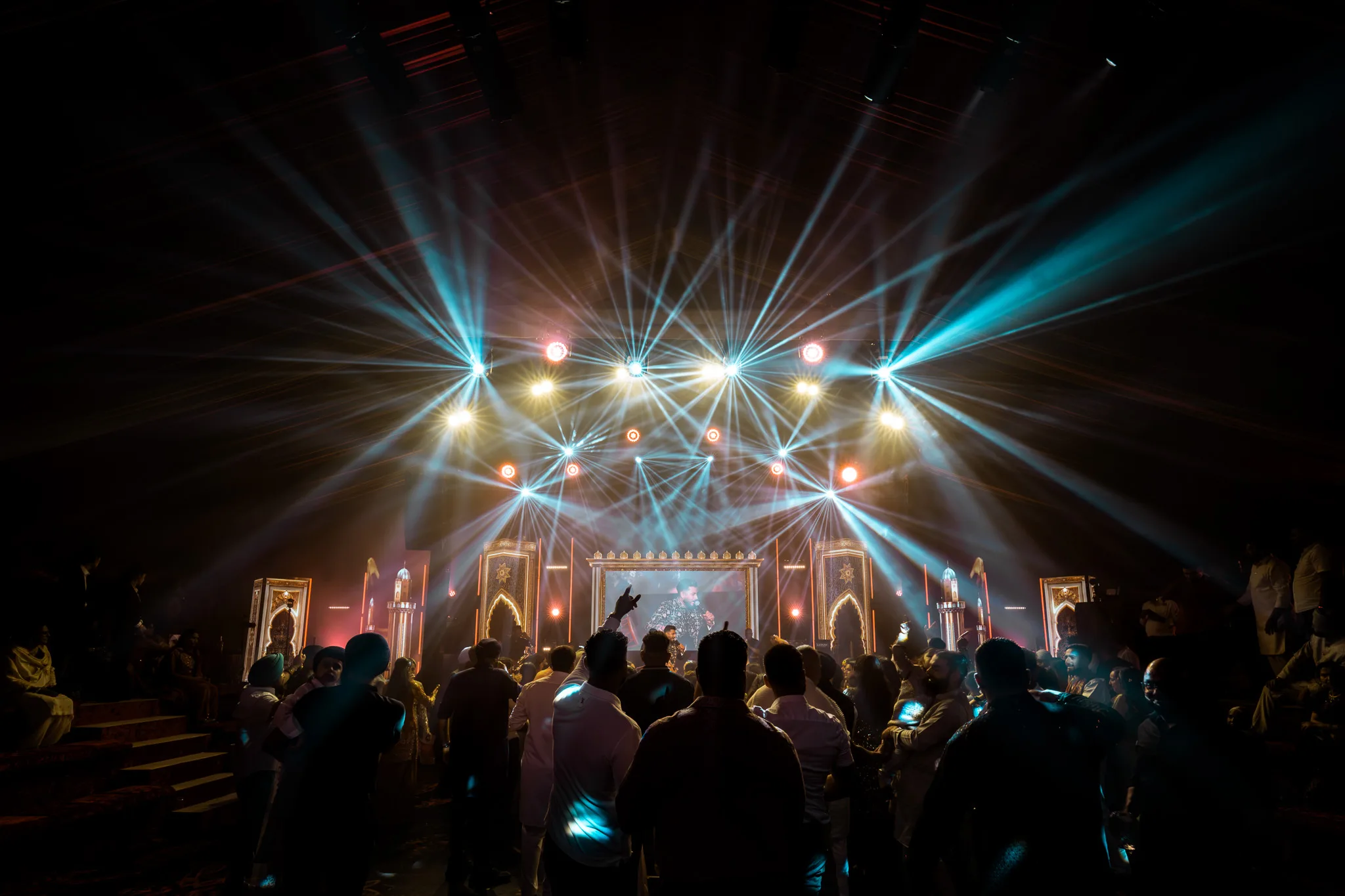 Malhi Residence, Lit like a concert, not a function room