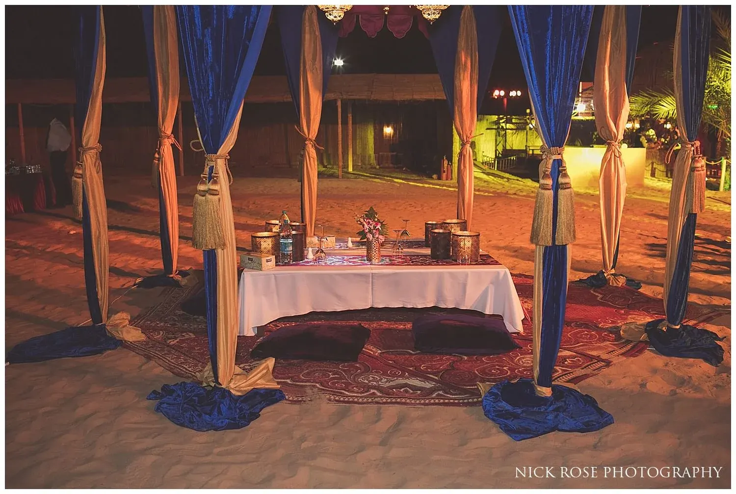 Nimesh and Rakhee's Bedouin desert Mehndi and Sangeet in Dubai, with DJ H of Kudos Music