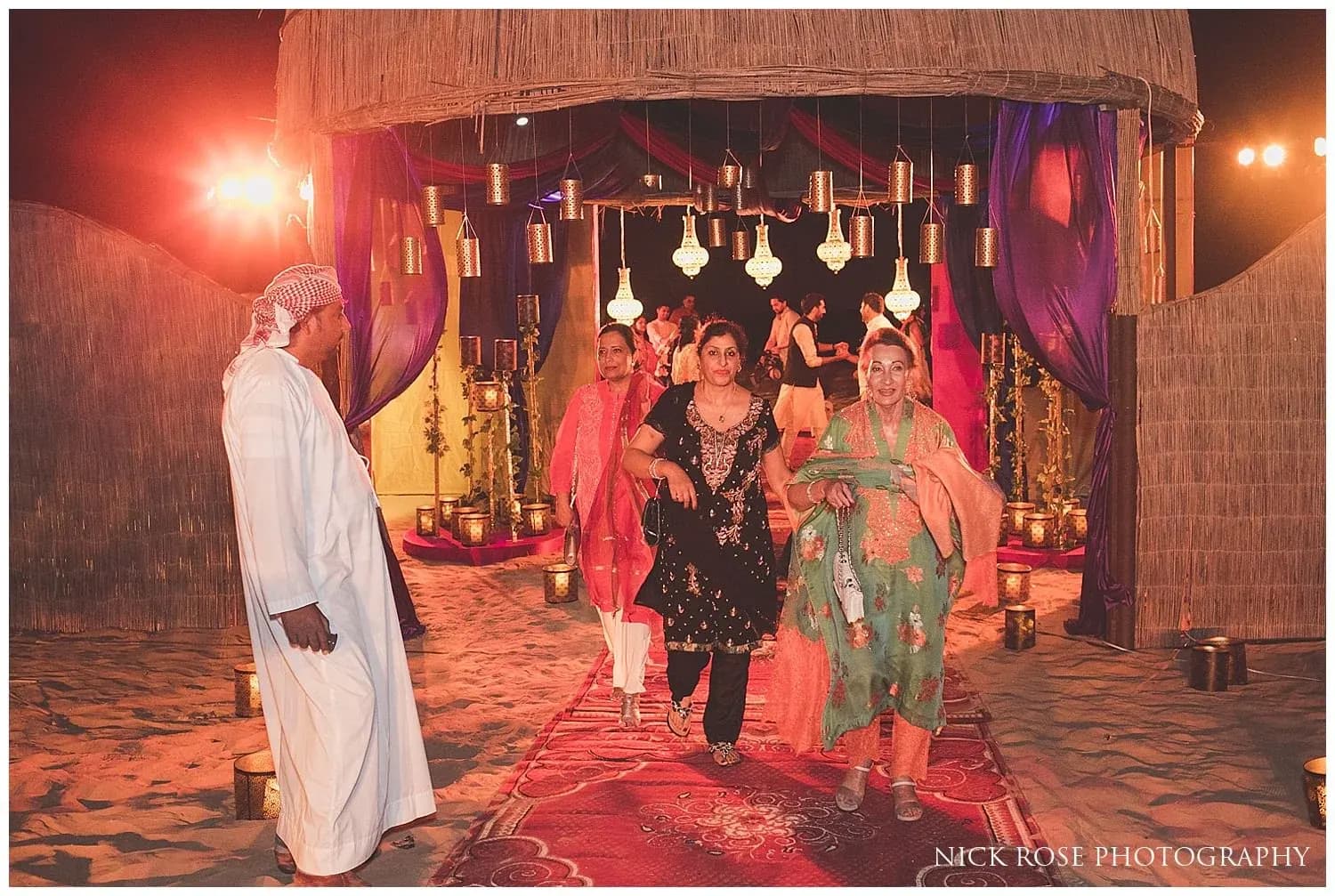 Nimesh and Rakhee's Bedouin desert Mehndi and Sangeet in Dubai, with DJ H of Kudos Music