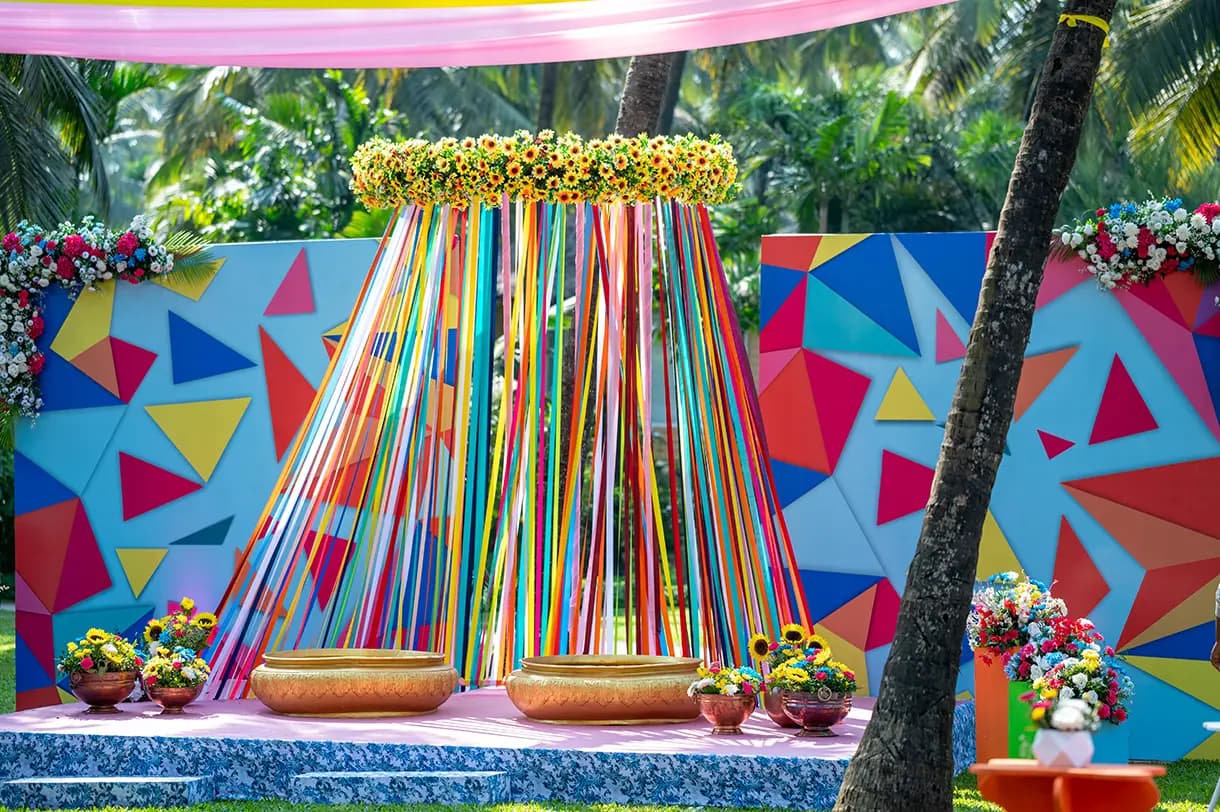 Raveen and Sunny's destination wedding at Planet Hollywood Beach Resort, Goa, with DJ H and DJ Chonkx of Kudos Music