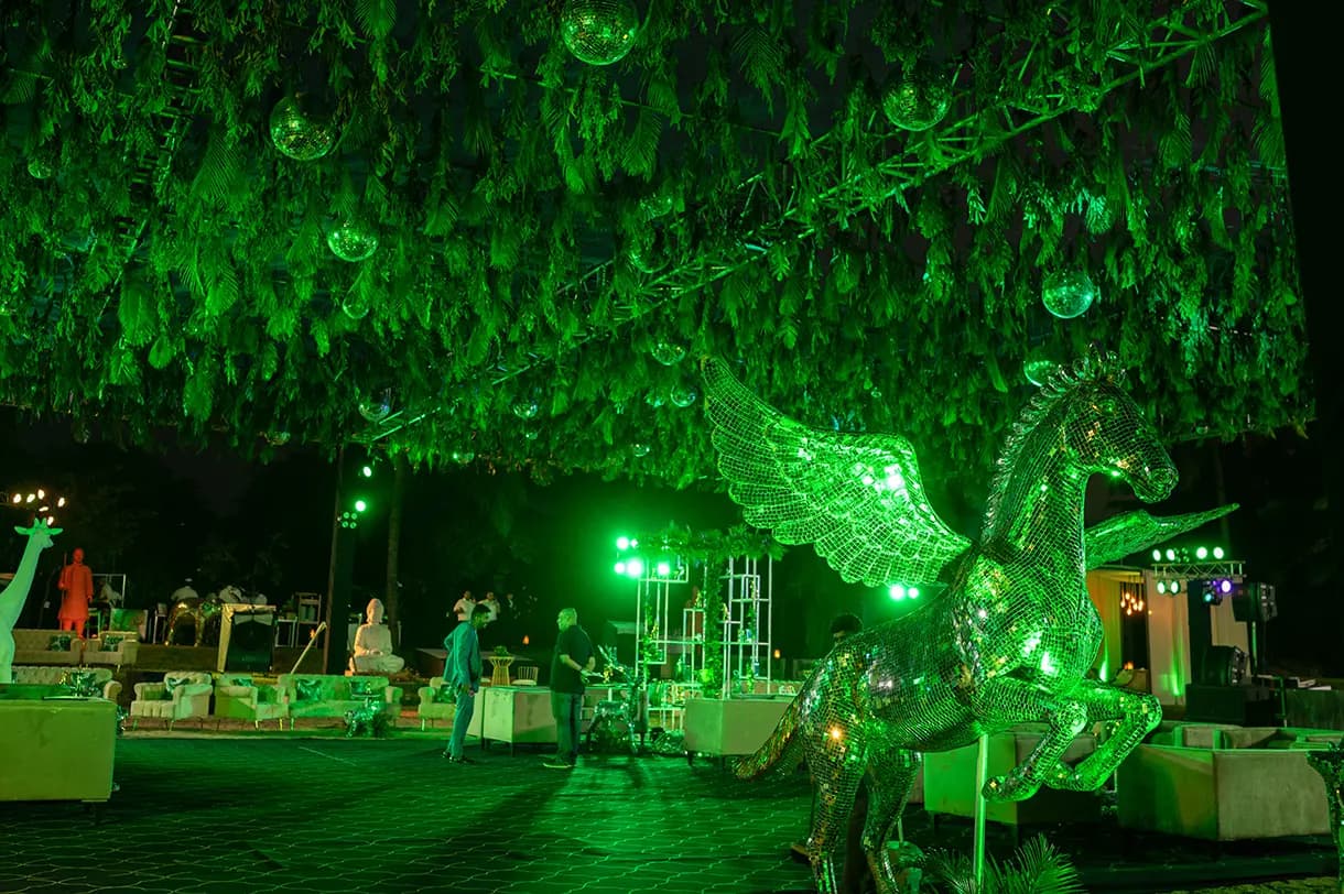 Raveen and Sunny's destination wedding at Planet Hollywood Beach Resort, Goa, with DJ H and DJ Chonkx of Kudos Music