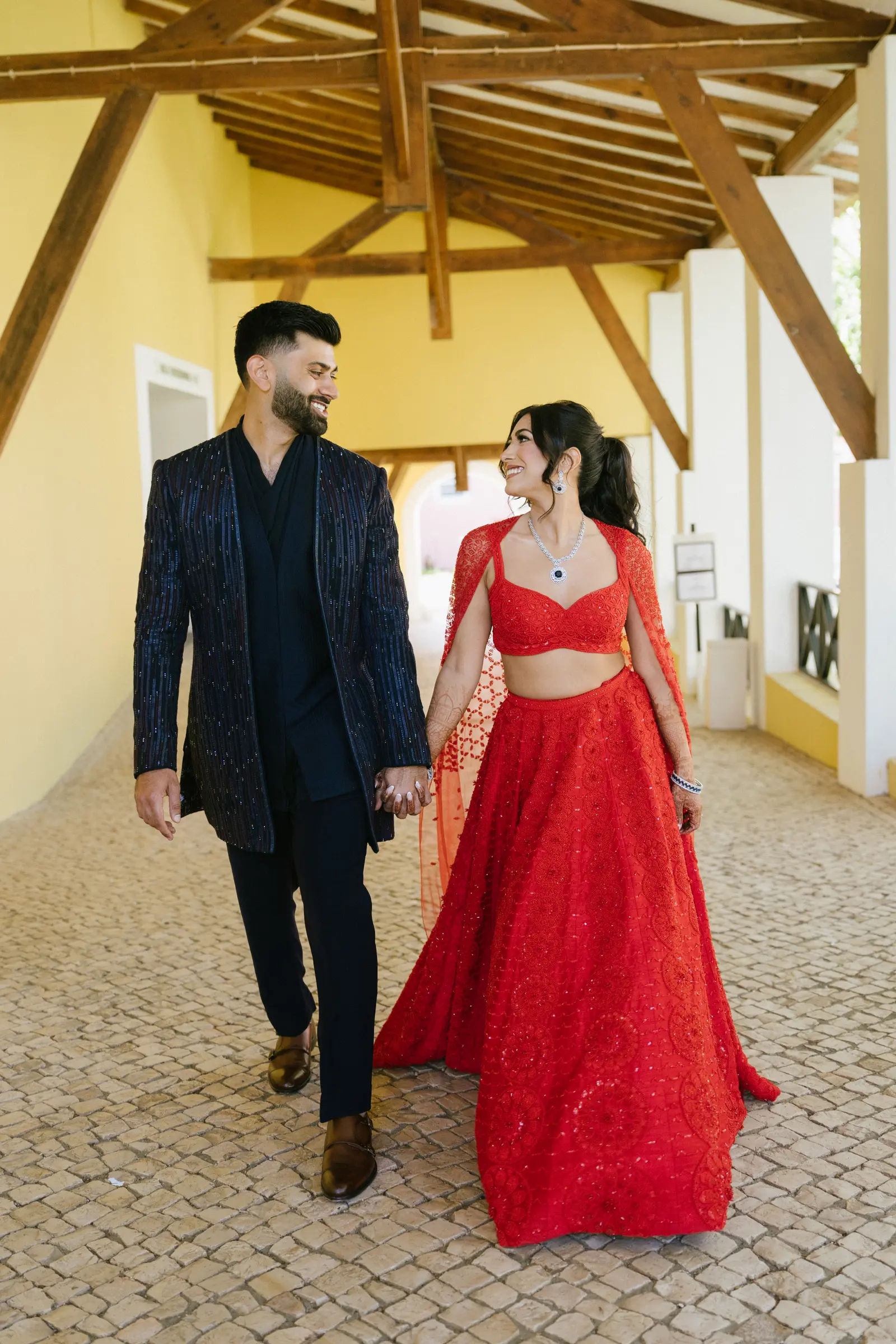 Sheena and Yash's Indian destination wedding in Sintra, Portugal, with Kudos Music