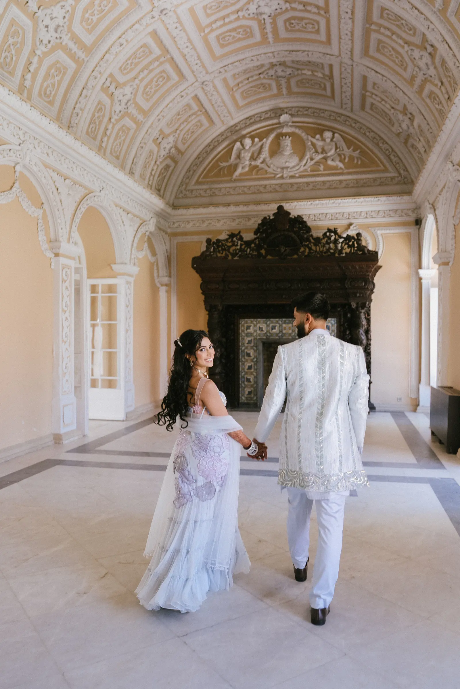 Sheena and Yash's Indian destination wedding in Sintra, Portugal, with Kudos Music