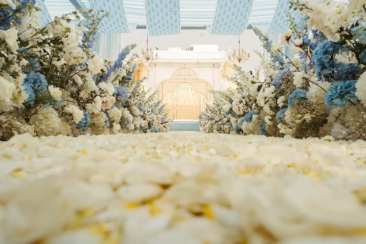 Simran and Hamit's destination wedding at The Leela Palace, Jaipur, with Kudos Music