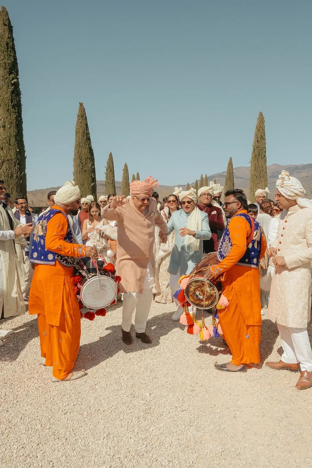 Saahil and Aashna's destination wedding at Il Borro, Tuscany, with Kudos Music
